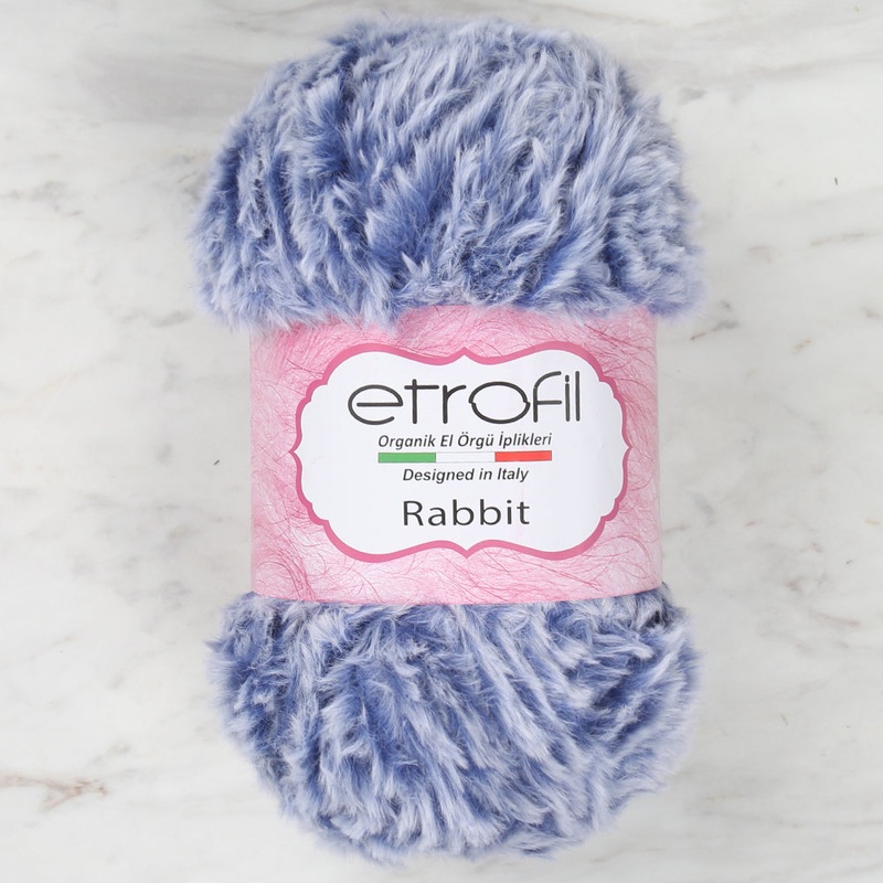 Etrofil Rabbit Fur Yarn,Blue – 75301