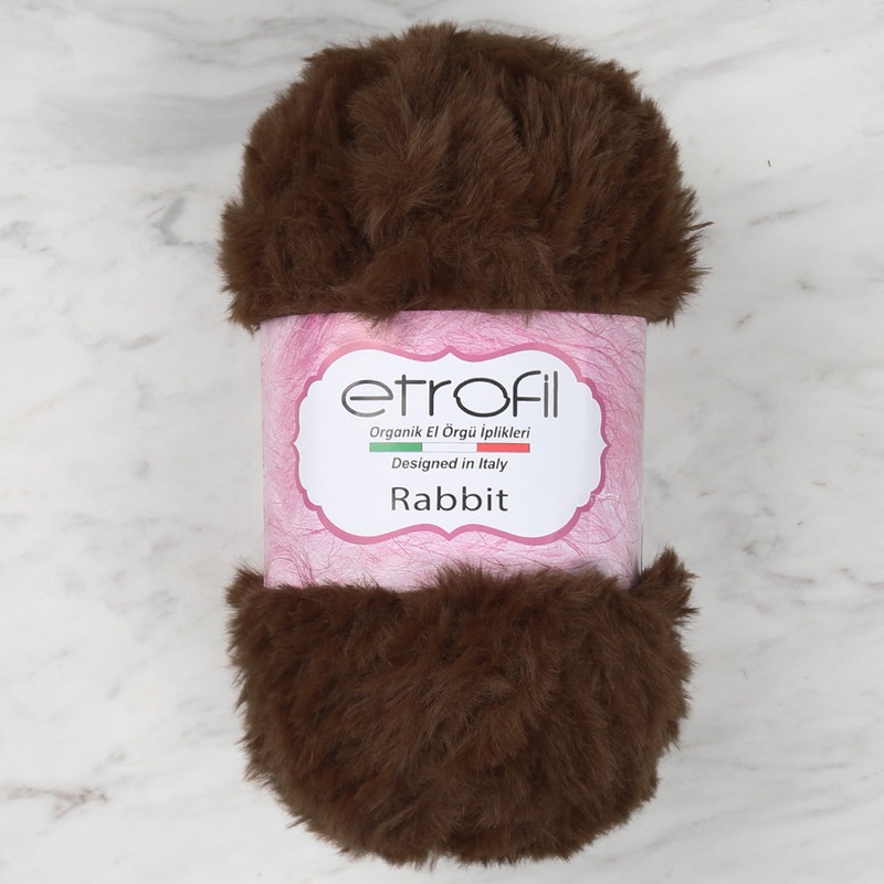 Etrofil Rabbit Fur Yarn,Brown – 77115