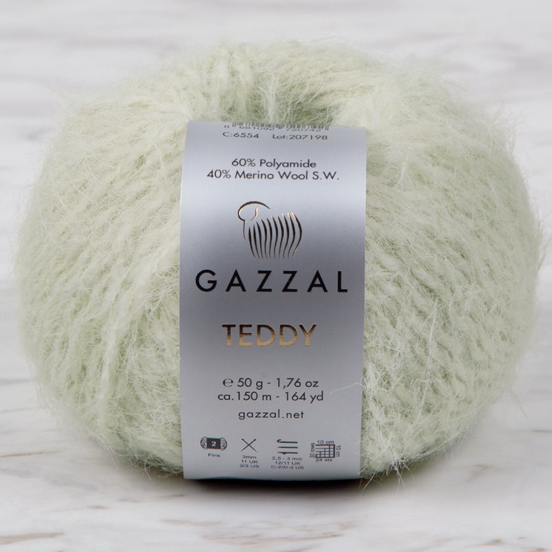 Gazzal Teddy Hand Knitting Yarn, Light Yellow – 6554