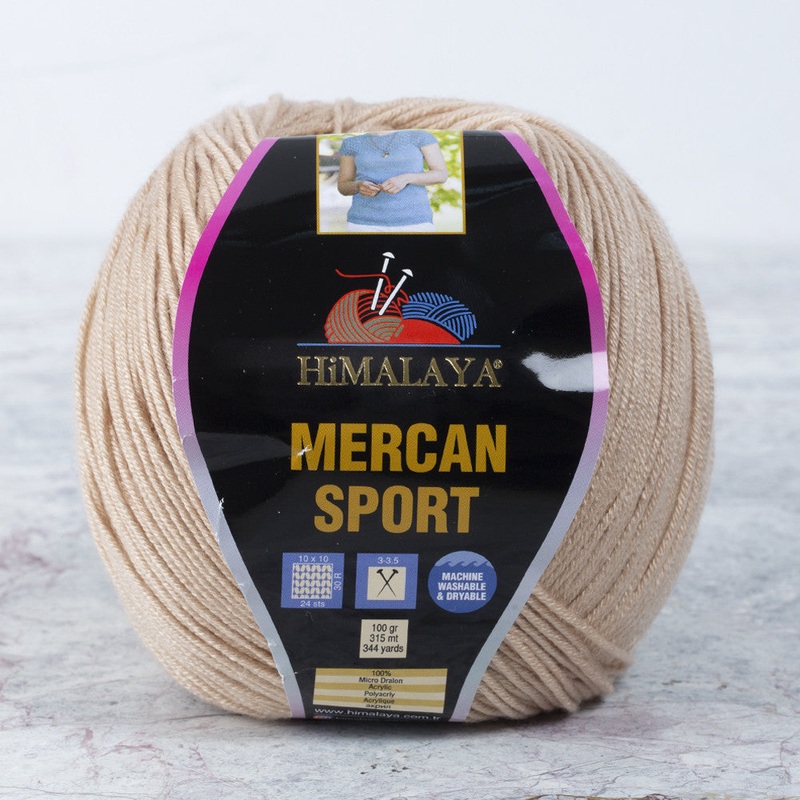 Himalaya Mercan Sport Yarn, Beige – 101-39