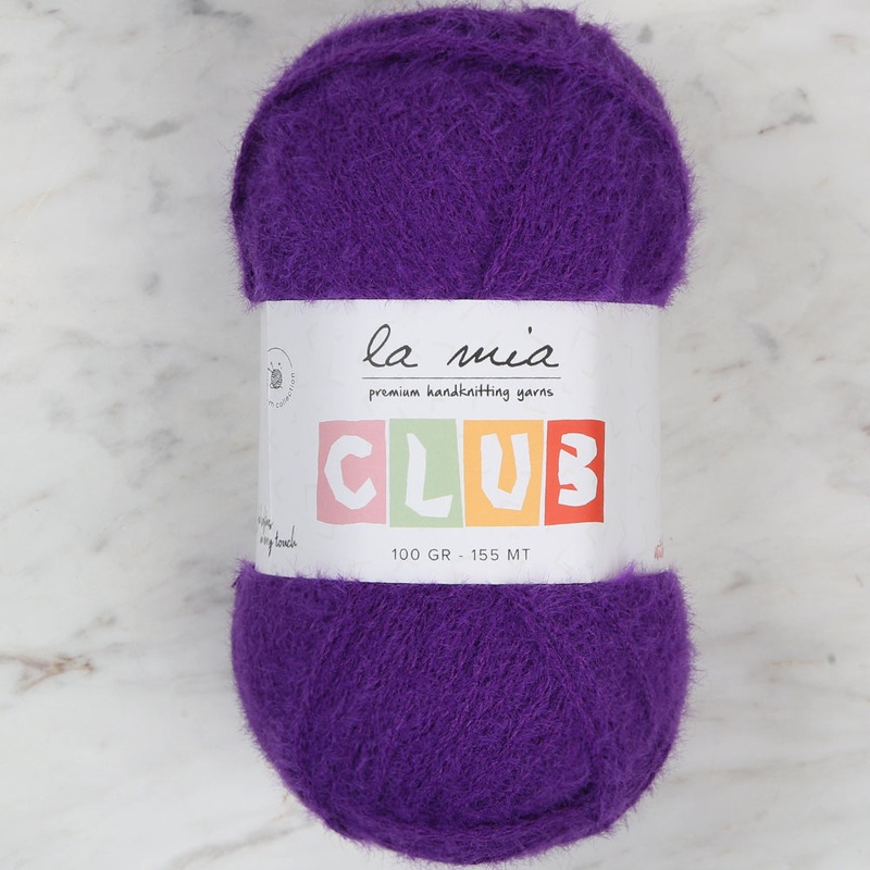 La Mia Club Hand Knitting Yarn,Purple – 624