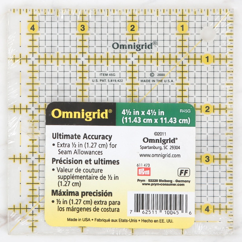 Prym Patchwork Ruler 11.43 cm x 11.43 cm – 611473