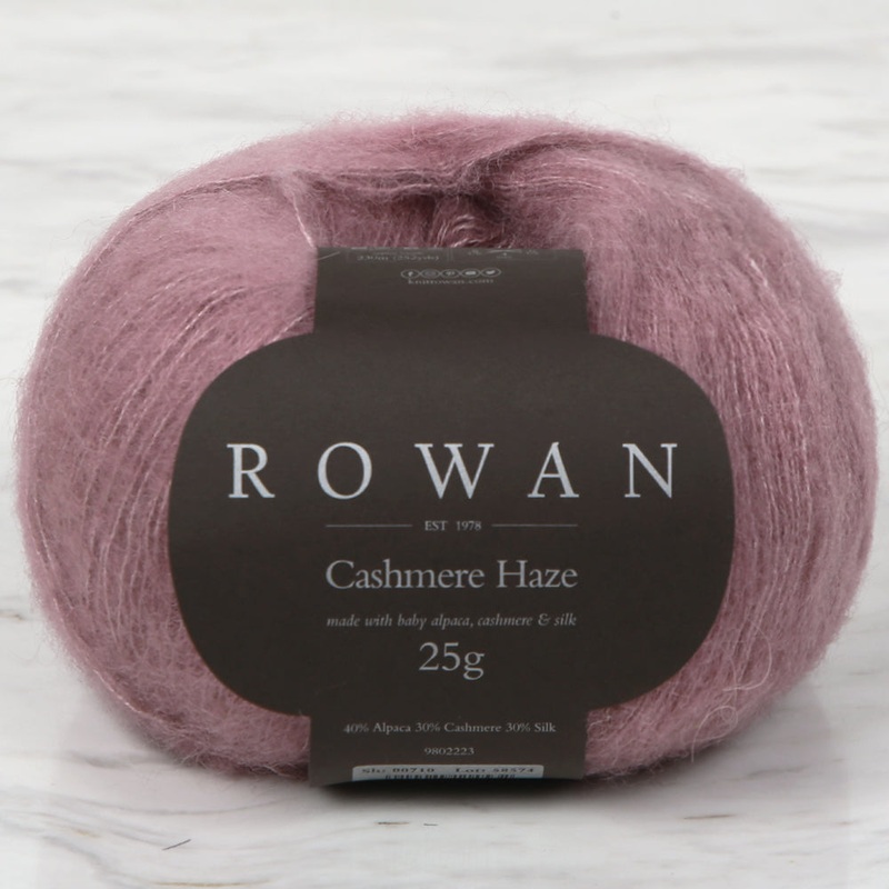 Rowan Cashmere Haze 25gr Hand Knitting Yarn, Dried rose – 00710