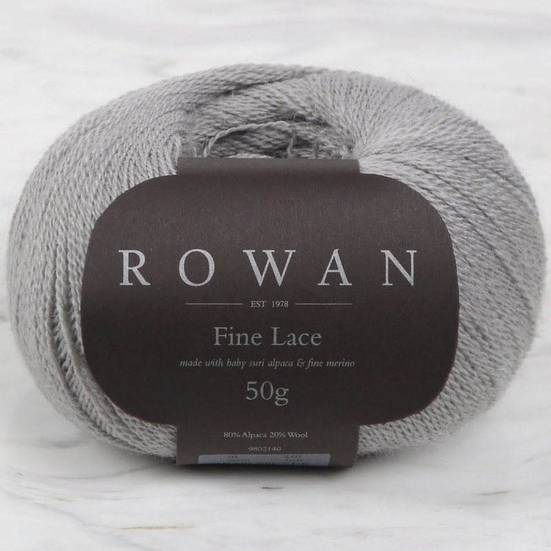 Rowan Fine Lace 50gr Hand Knitting Yarn, Grey – 00950