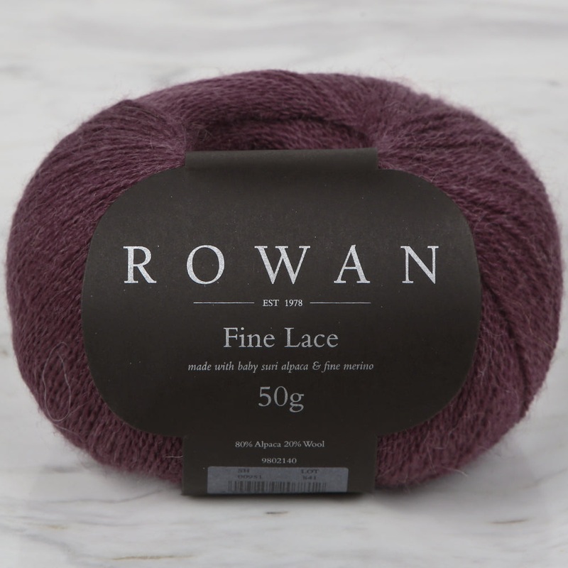 Rowan Fine Lace 50gr Hand Knitting Yarn, Purple – 00951