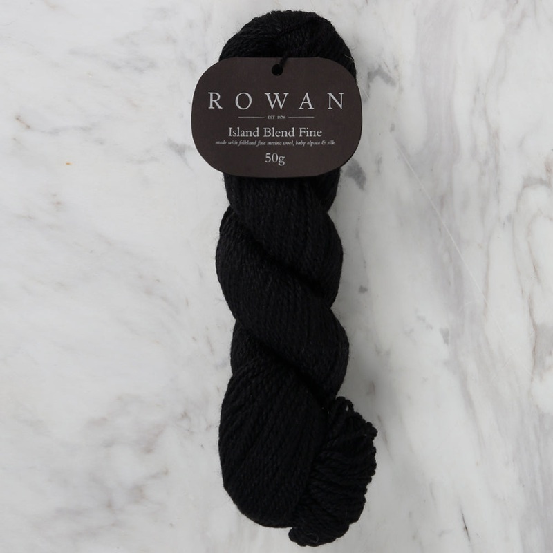 Rowan Island Blend Fine Hand Knitting Yarn, Black – 111