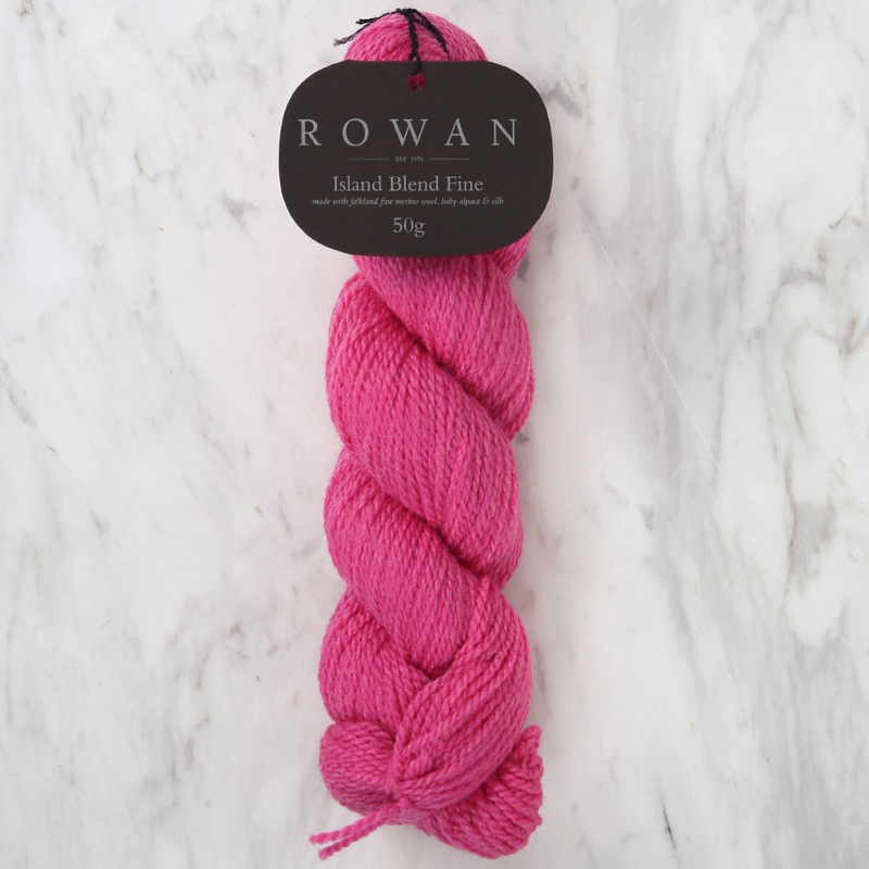 Rowan Island Blend Fine Hand Knitting Yarn, Fuchsia – 107
