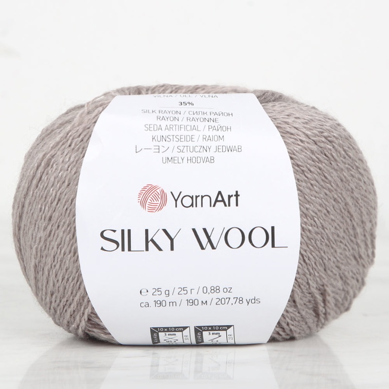 YarnArt SILKY WOOL Hand Knitting Yarn, Mink – 342