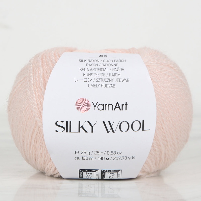 YarnArt SILKY WOOL Hand Knitting Yarn, Skin Colour – 341