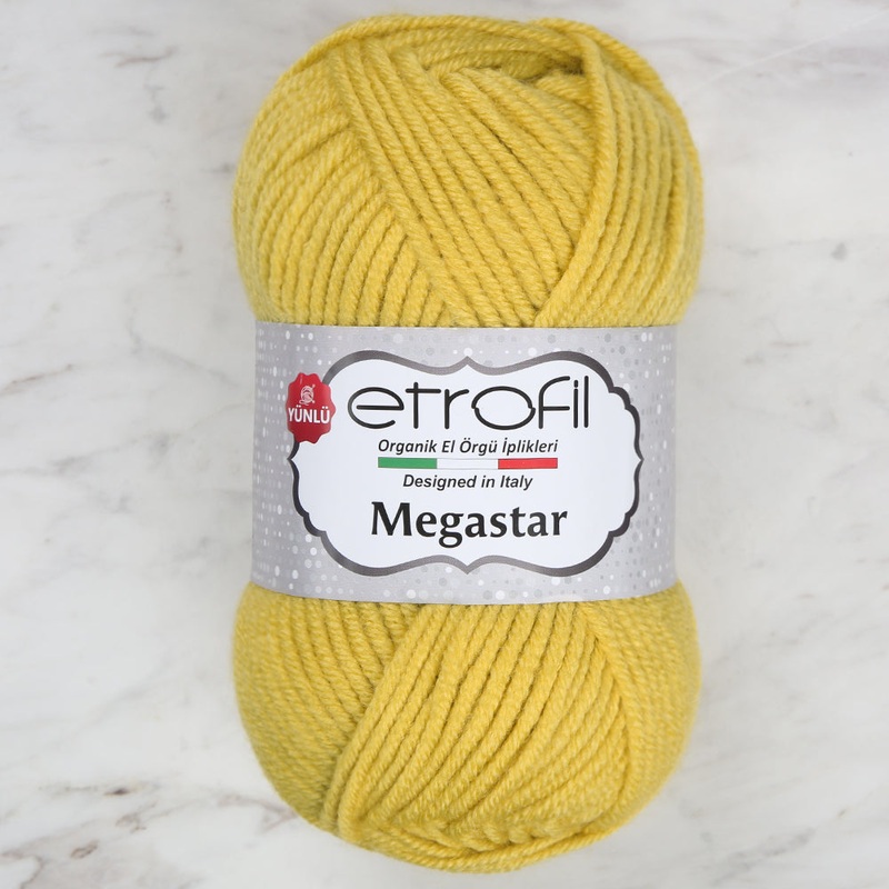 Etrofil Megastar Yarn,Yellow – 72191