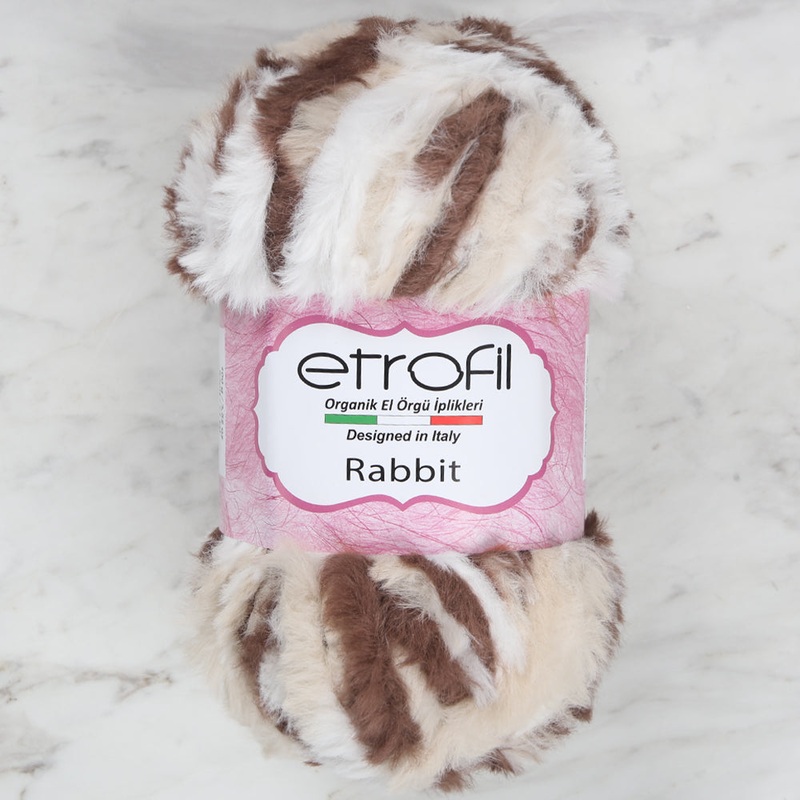 Etrofil Rabbit Fur Yarn,Brown – 77116