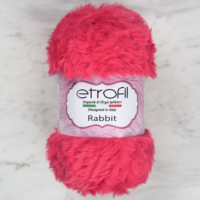 Etrofil Rabbit Fur Yarn,Fuchsia – 73290