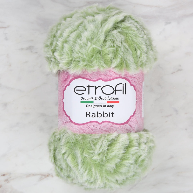 Etrofil Rabbit Fur Yarn,Green – 74231