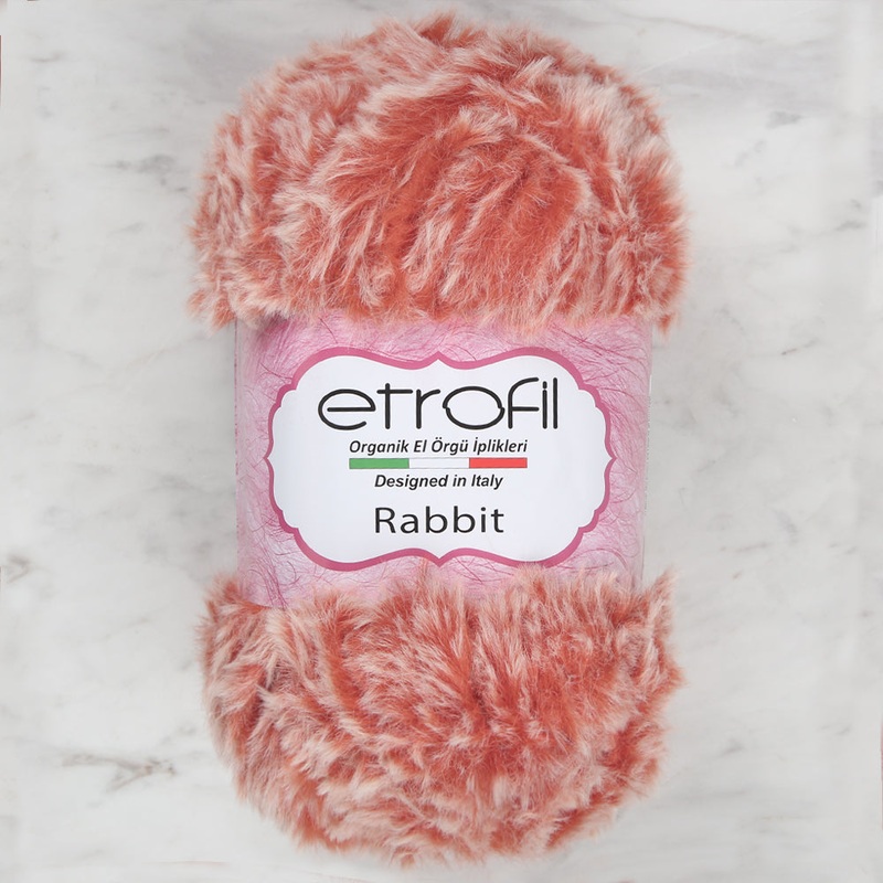 Etrofil Rabbit Fur Yarn,Orange – 72166
