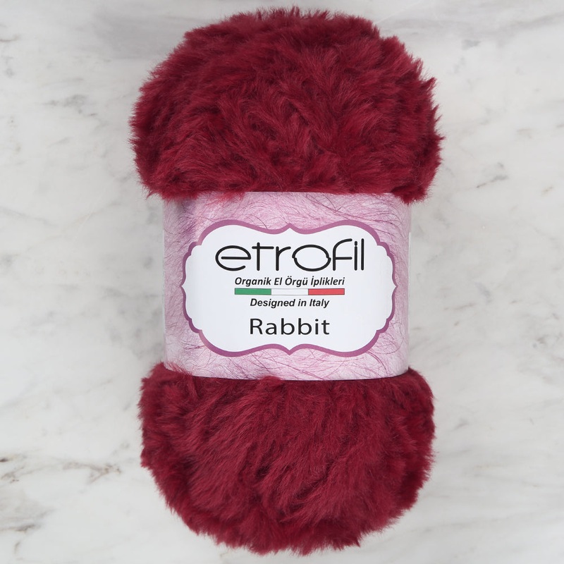 Etrofil Rabbit Fur Yarn,Red – 73289
