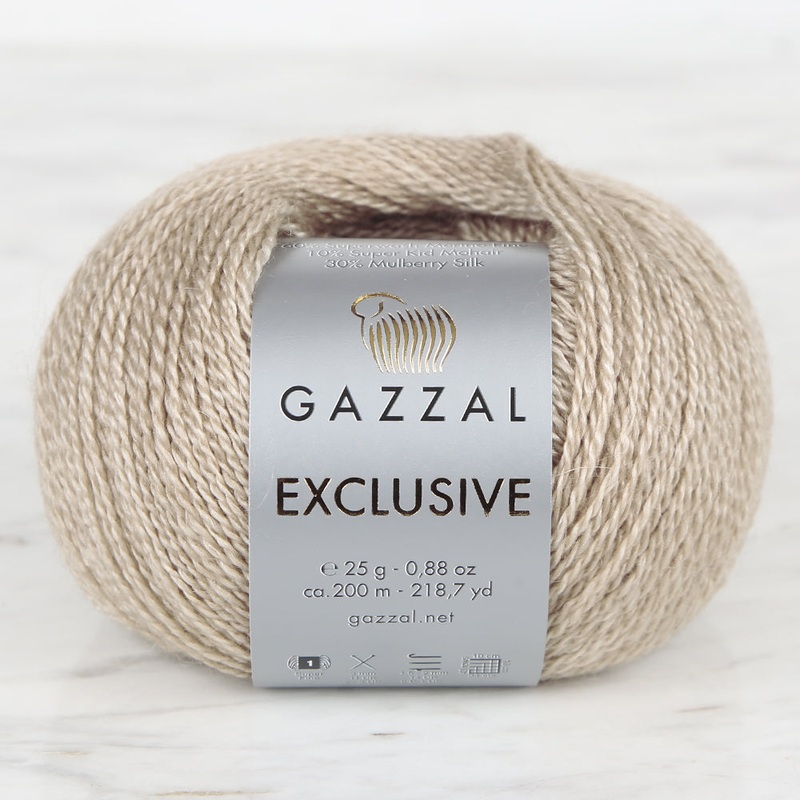 Gazzal Exclusive Hand Knitting Yarn, Beige – 9901