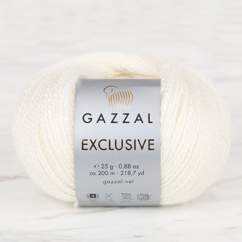 Gazzal Exclusive Hand Knitting Yarn, Cream – 9909