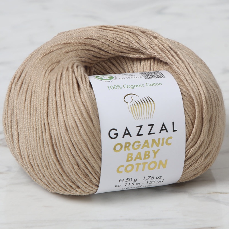 Gazzal Organic Baby Cotton Yarn, Beige – 441