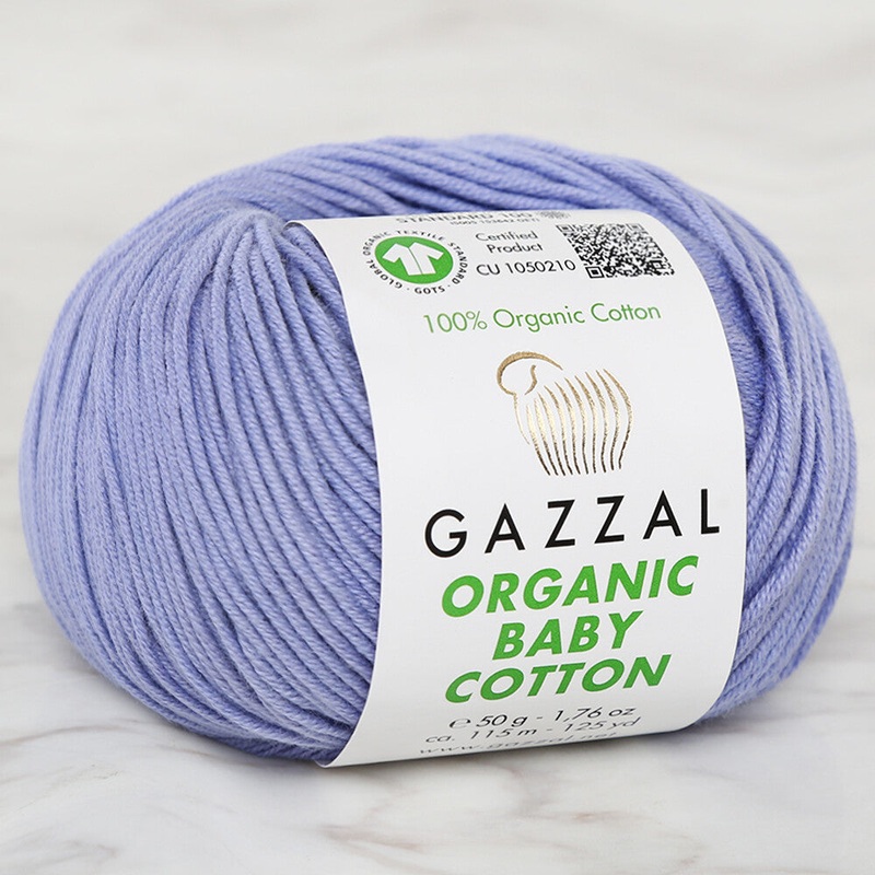 Gazzal Organic Baby Cotton Yarn, Lilac – 428