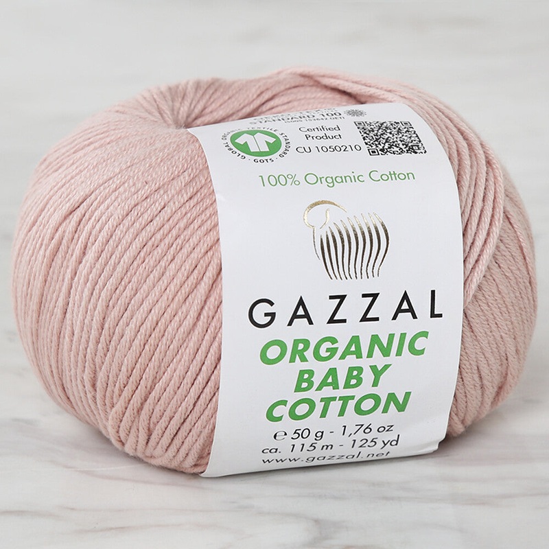 Gazzal Organic Baby Cotton Yarn, Salmon – 416