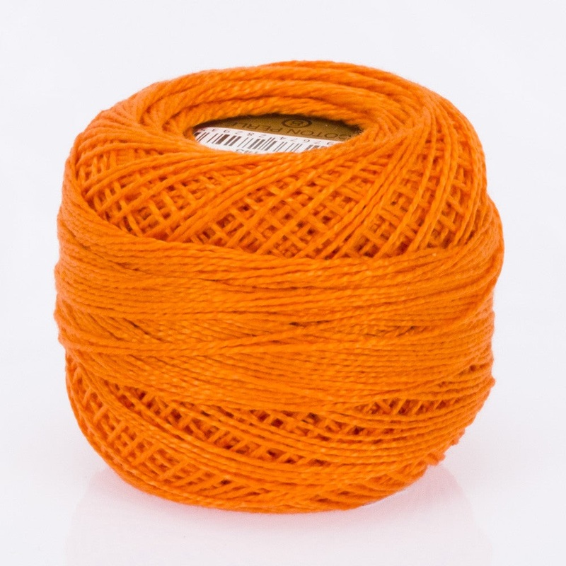 Madame Tricote Paris Koton Perle No:8 Embroidery Thread, Dark Orange – 143