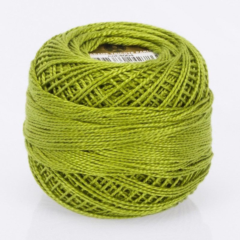 Madame Tricote Paris Koton Perle No:8 Embroidery Thread, Yellow Green – 4004