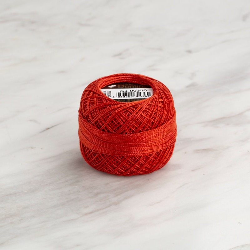 Domino Cotton Perle Size 12 Embroidery Thread (5 g), Brick – 4590012-00340