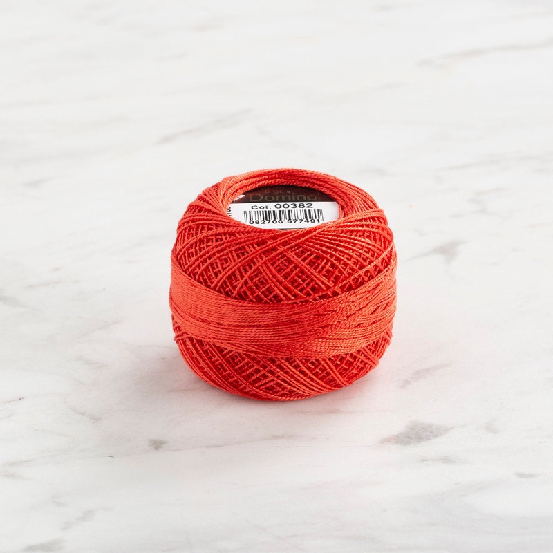 Domino Cotton Perle Size 12 Embroidery Thread (5 g), Brick Color – 4590012-382