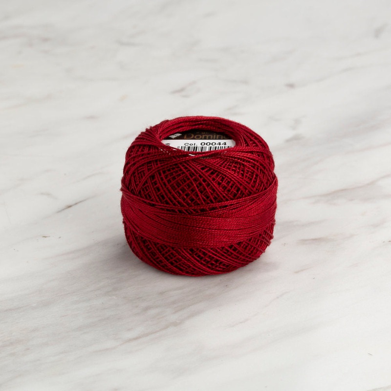 Domino Cotton Perle Size 12 Embroidery Thread (5 g), Claret – 4590012-00044