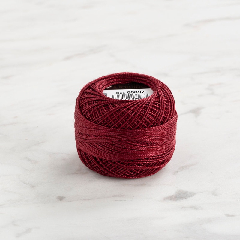 Domino Cotton Perle Size 12 Embroidery Thread (5 g), Claret – 4590012-897
