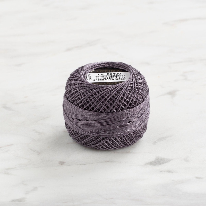 Domino Cotton Perle Size 12 Embroidery Thread (5 g), Dark Grey – 4590012-400