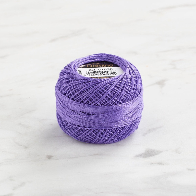 Domino Cotton Perle Size 12 Embroidery Thread (5 g), Dark Lilac – 4590012-1030