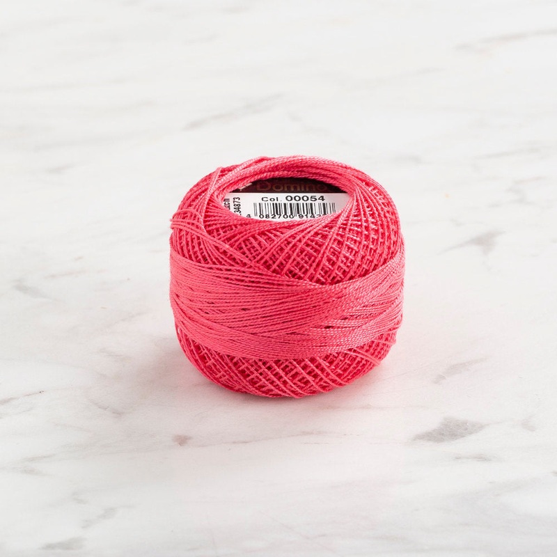 Domino Cotton Perle Size 12 Embroidery Thread (5 g), Dark Pink – 4590012-54