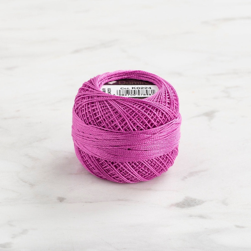 Domino Cotton Perle Size 12 Embroidery Thread (5 g), Dusty Rose – 4590012-K0224