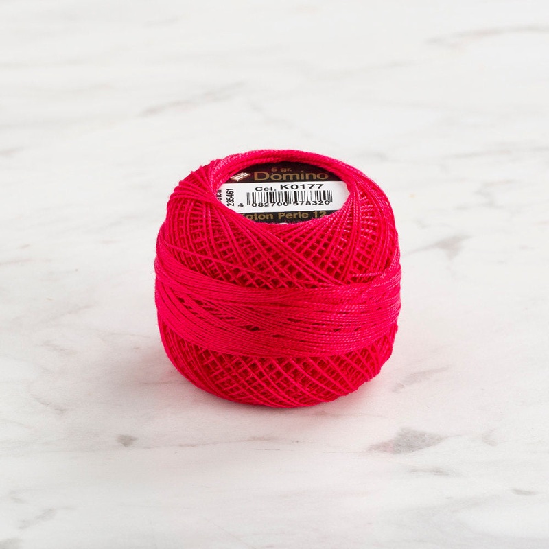 Domino Cotton Perle Size 12 Embroidery Thread (5 g), Fuschia – 4590012-K0177