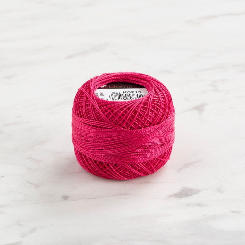 Domino Cotton Perle Size 12 Embroidery Thread (5 g), Fuschia – 4590012-K0215