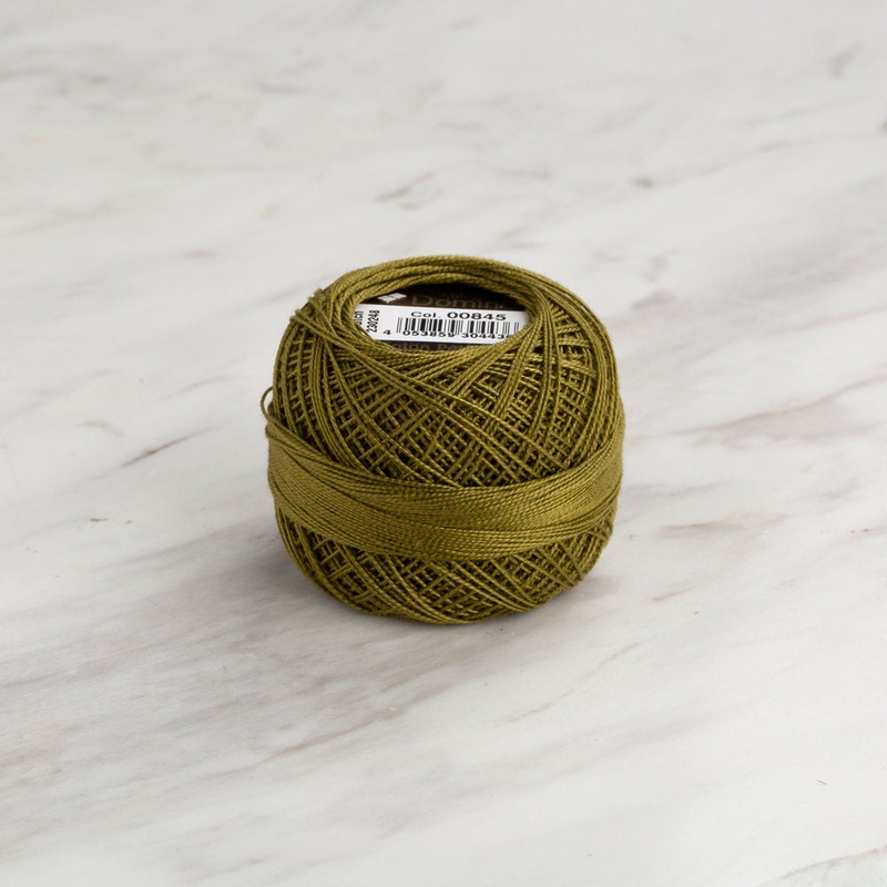 Domino Cotton Perle Size 12 Embroidery Thread (5 g), Green – 4590012-00845