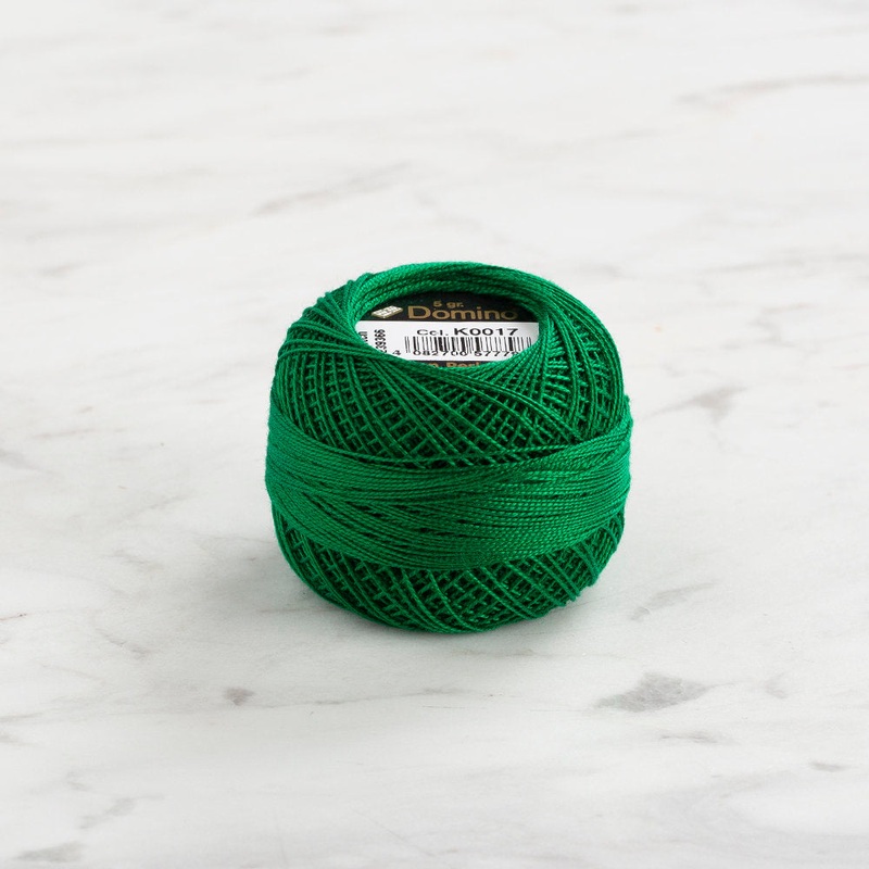 Domino Cotton Perle Size 12 Embroidery Thread (5 g), Green – 4590012-K0017
