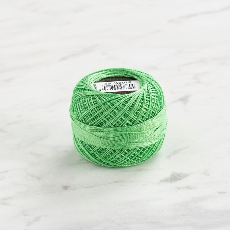 Domino Cotton Perle Size 12 Embroidery Thread (5 g), Green – 4590012-K0018