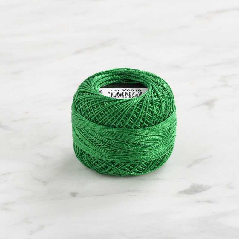 Domino Cotton Perle Size 12 Embroidery Thread (5 g), Green – 4590012-K0019