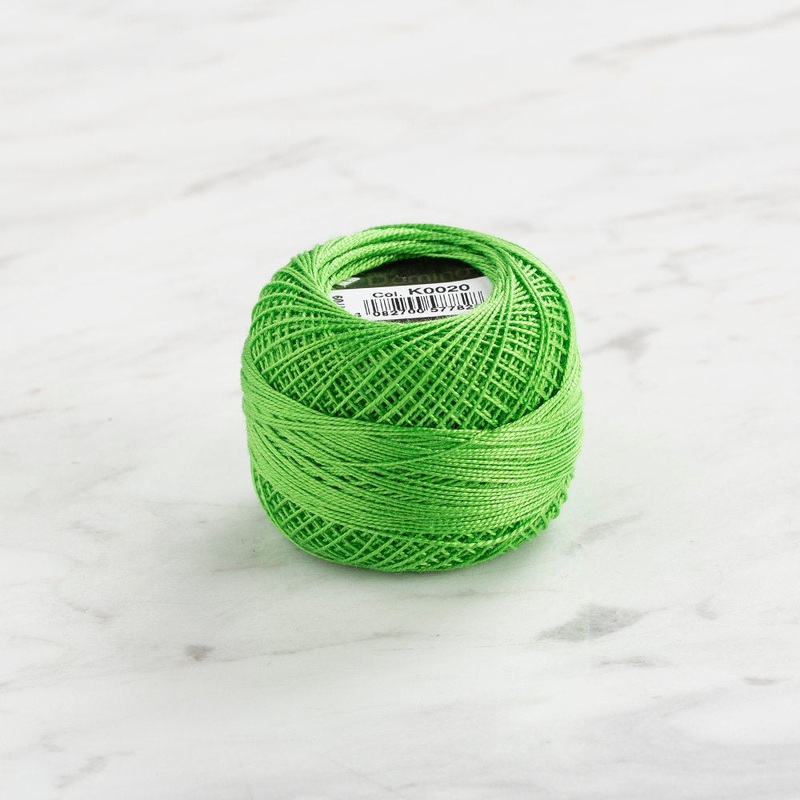 Domino Cotton Perle Size 12 Embroidery Thread (5 g), Green – 4590012-K0020