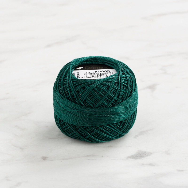Domino Cotton Perle Size 12 Embroidery Thread (5 g), Green – 4590012-K0063