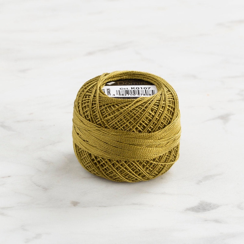 Domino Cotton Perle Size 12 Embroidery Thread (5 g), Green – 4590012-K0107