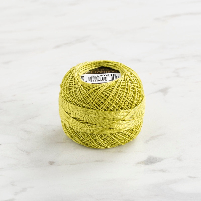 Domino Cotton Perle Size 12 Embroidery Thread (5 g), Green – 4590012-K0213