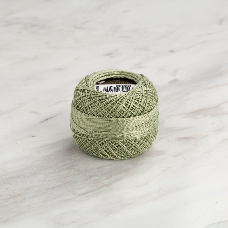 Domino Cotton Perle Size 12 Embroidery Thread (5 g), Light Green – 4590012-00858