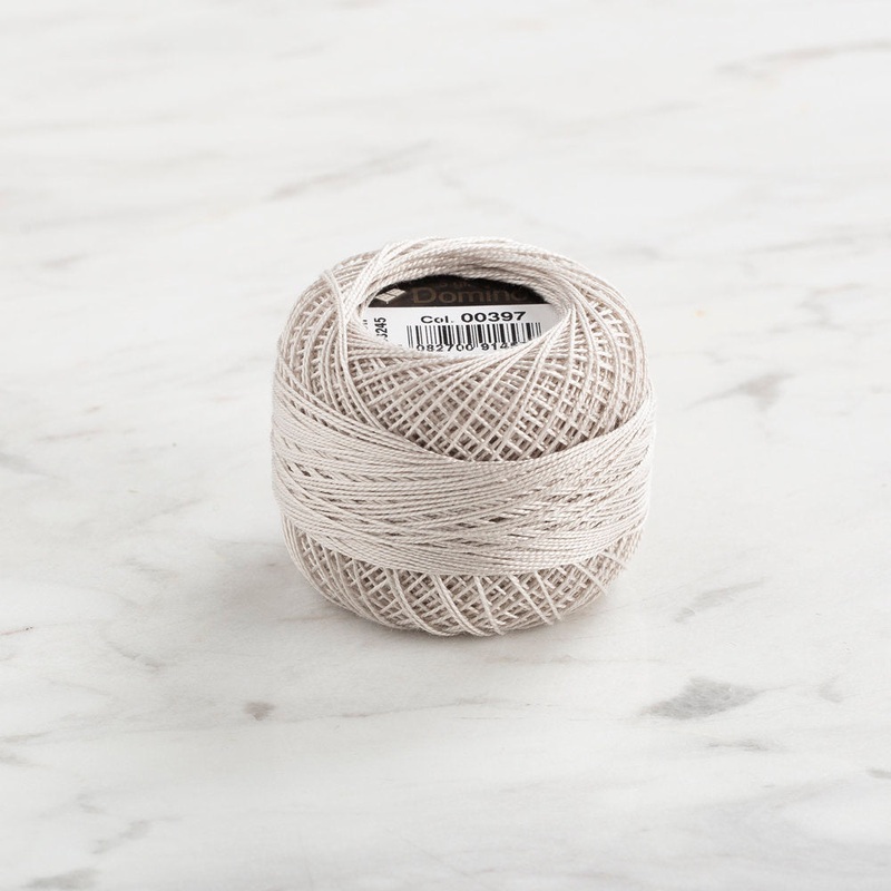 Domino Cotton Perle Size 12 Embroidery Thread (5 g), Light Grey – 4590012-397