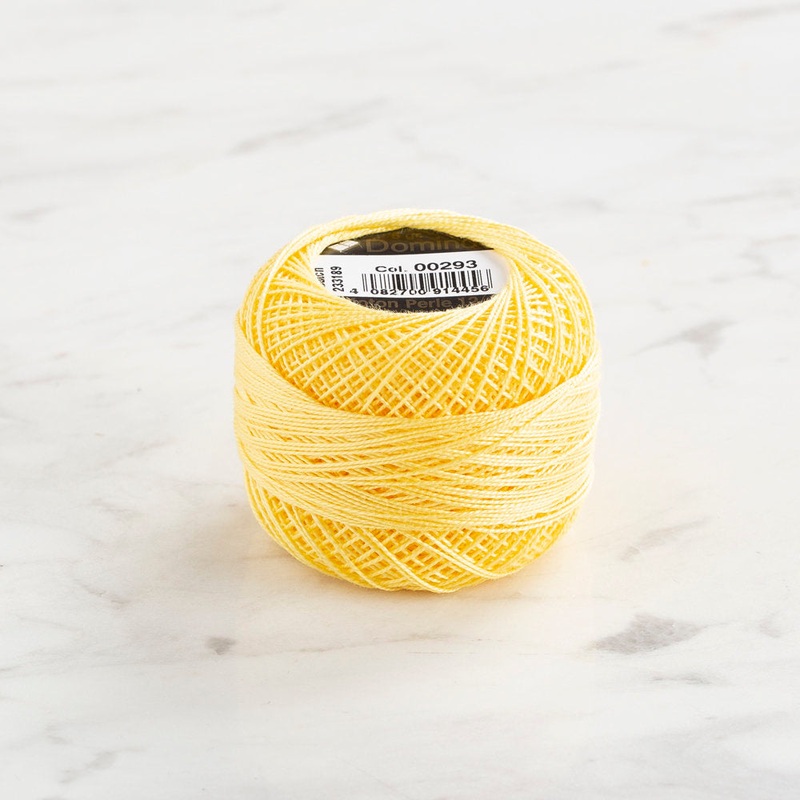 Domino Cotton Perle Size 12 Embroidery Thread (5 g), Light Yellow – 4590012-293