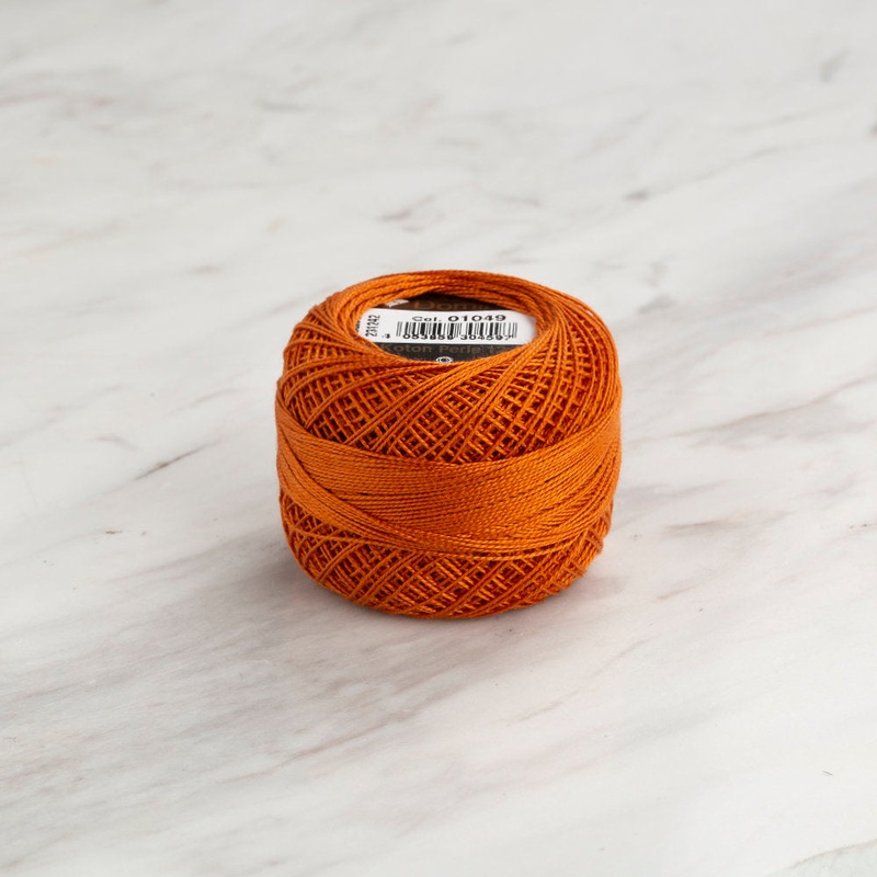 Domino Cotton Perle Size 12 Embroidery Thread (5 g), Orange – 4590012-01049