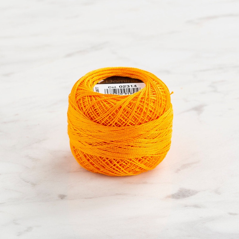 Domino Cotton Perle Size 12 Embroidery Thread (5 g), Orange – 4590012-2314