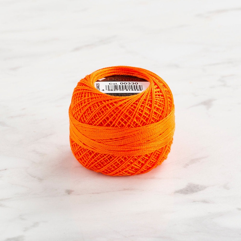 Domino Cotton Perle Size 12 Embroidery Thread (5 g), Orange – 4590012-330